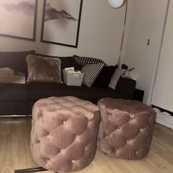 Mauve Ottomans