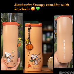 Starbucks snoopy stainless steel tumbler new $60 ONLY 1 available