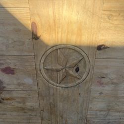 Wooden Table With Star In the  Middle
