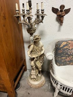 Large Vintage Italian Figural Floor Lamp