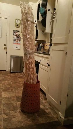 Metal vase.