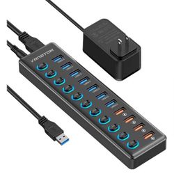 Vanotom Powered USB Hub 3.0, VANOTOM 11-Port USB Hub NEW