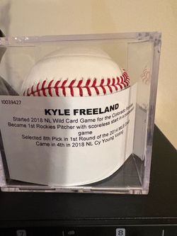 Kyle Freeland signed baseball