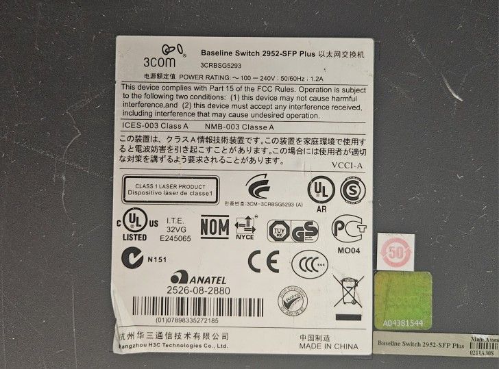 HP Baseline Plus Switch 2952