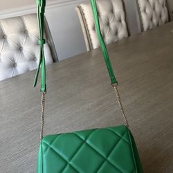 A New Day - Green Quilted Crossbody Bag