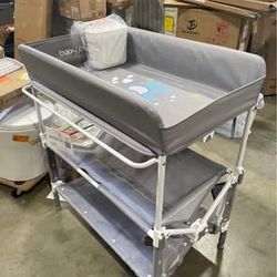 Assembled New Portable Baby Changing Table Foldable Diaper Changing Station with Wheels