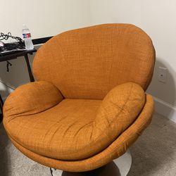 Orange Plush Office Chair