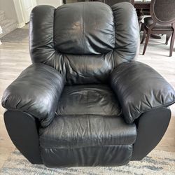 Black Leather Rocker Recliner from Ashley Furniture