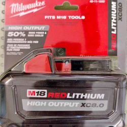 Milwaukee High Output 8.0 Battery 