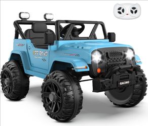 12V Ride On Truck Car with Remote Control (light blue)
