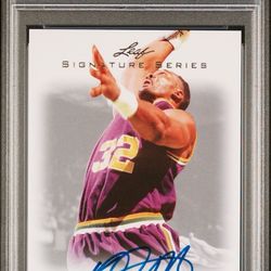 2012 Leaf Signature Series Karl Malone Auto #KM1 PSA 9 Utah Jazz