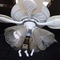 4 Working In Exallant Clean Condition Ceiling Fans With Lights Must Take Them All For $150 Please See All Pictures Pick Up At Country Club And Grant 