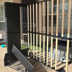 Black faux leather king  Bed Frame. Brand new Assembled 