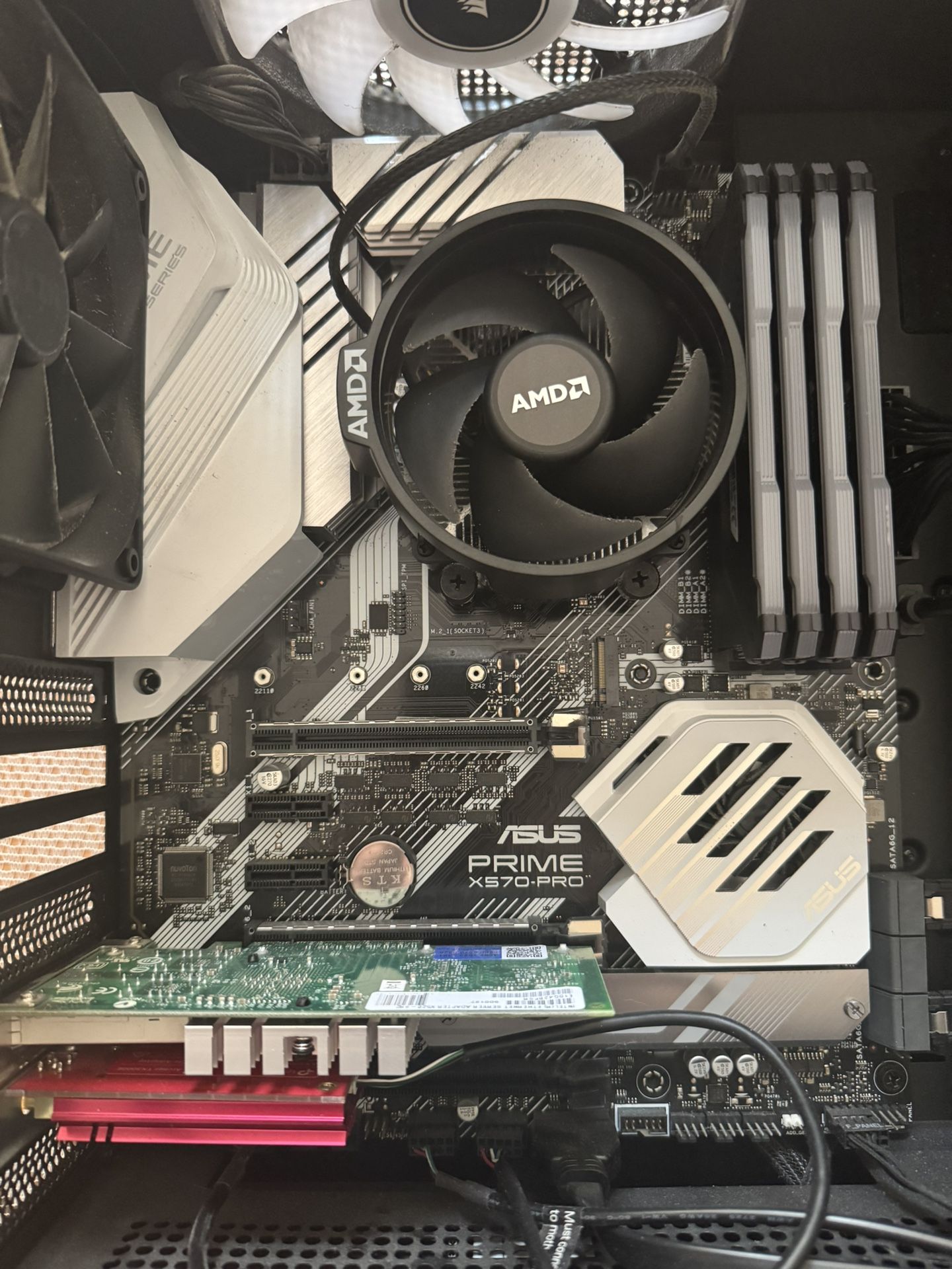 Asus Prime X570-Pro Motherboard w Processor, RAM, Network Card
