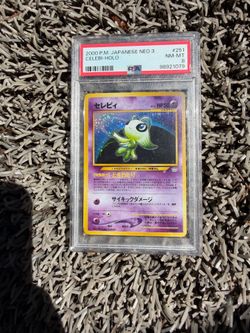 Japanese Celebi Pokemon Card Holo PSA 8 Neo 3