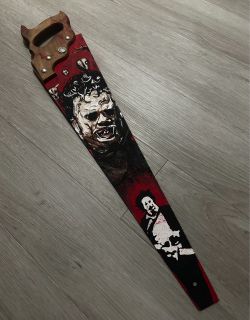 Hand-Painted Horror Art Saw Leatherface