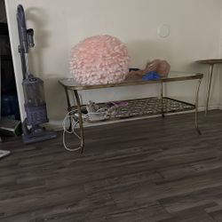 Coffee table, metal and glass