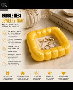 Bubble Nest Jewelry Tray | 3D Printed Ring Dish | Vanity Organizer