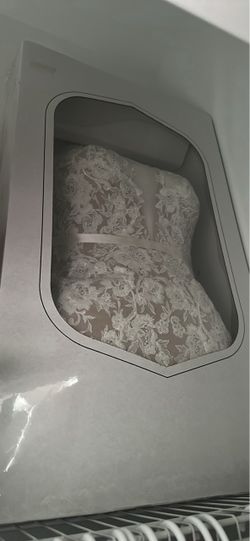 White Lace Wedding Dress Preserved in Box