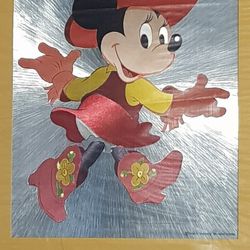 11 x 13 vintage Minnie mouse framed 80s disney cowgirl

