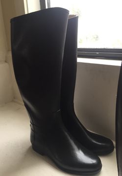 Cottage Craft Equestrian Riding Boots 'Styled In Paris' Black Rubber Size 7.5