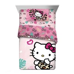 Twin Size Hello Kitty Comforter and Sheets, Pink, Sanrio