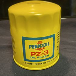 Vintage Pennzoil PZ3 Oil Filter With Original Clear Packaging. New Old Stock, Nos.