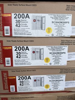 Square D 200 Amp 30 Space  Underground Approved New 