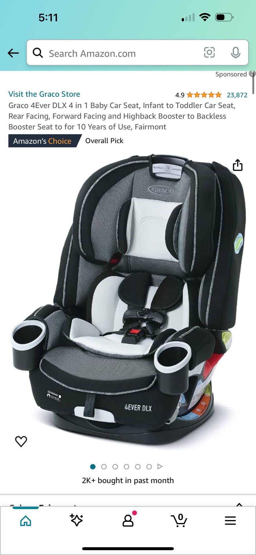 Graco 4EVER Extend2fit DLX 4-in-1 car Seat