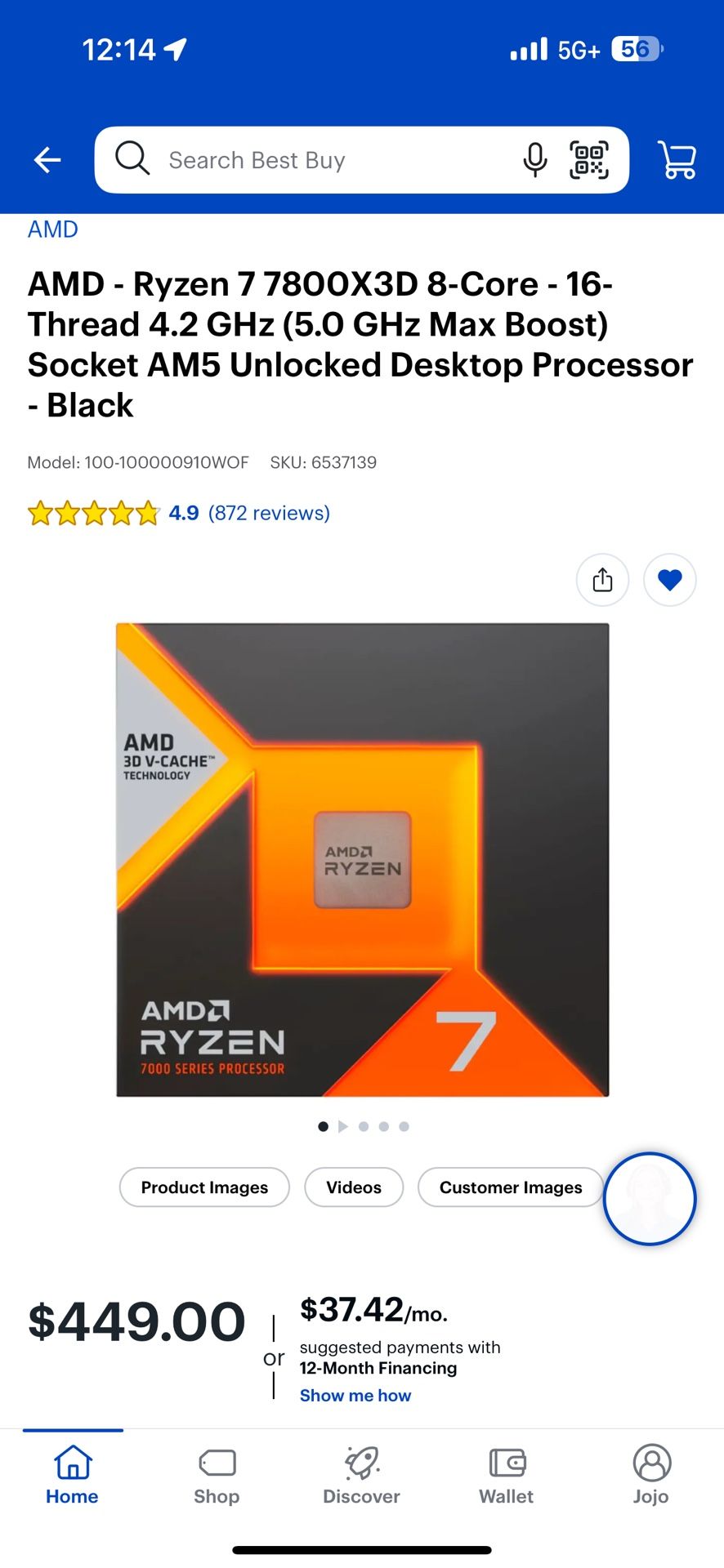 AMD RYZEN 7 7800X3D
