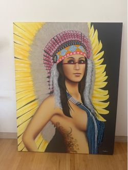 Gorgeous indigenous acrylic painting