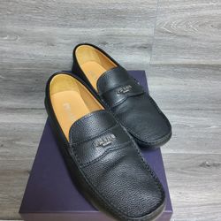 Like New Men's Prada Black Leather Driver Loafers US Size 9.5
