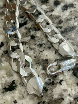 NEW S925 stamped sterling silver chain-link bracelet