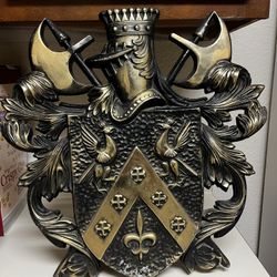 Vintage Iron Crest Coat of Arms Made Japan