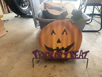 Metal Halloween decoration for yard