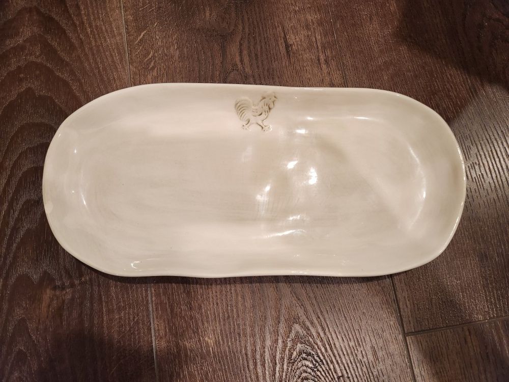 I. Godenger & Co white Ceramic 15" Serving tray or decorative