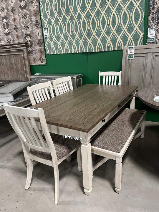 $40 Down Payment🛍 Finance🛍 
[SPECIAL] Bolanburg Antique White-Oak Dining Room Set
