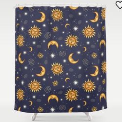 Celestial Mood Shower cloth  Shower Curtain & Rug $10