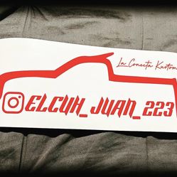 Brand new custom truck outline Instagram vinyl sticker decal