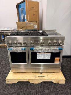 KITCHENAID 48” ALL GAS PROFESSIONAL 6 BURNER & GRIDDLE RANGE‼️WARRANTY‼️DELIVERY‼️