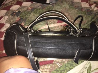 Black leather purse