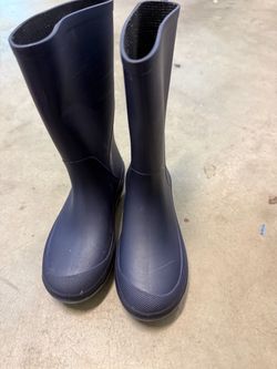Navy Blue Rubber Rain Boots