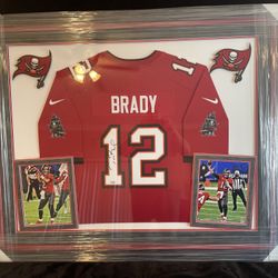 Tom Brady Professionally Framed Tampa Bay Buccaneers Nike Jersey