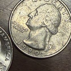 1990-D Error Quarter “In Cod We Trust” 