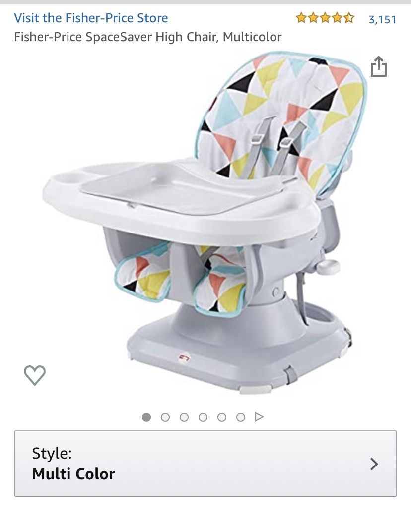 Fisher-Price SpaceSaver High Chair, Color Climbers