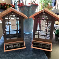 Steel Hanging Squirrel- Resistant Hopper Bird Feeder 7-lb