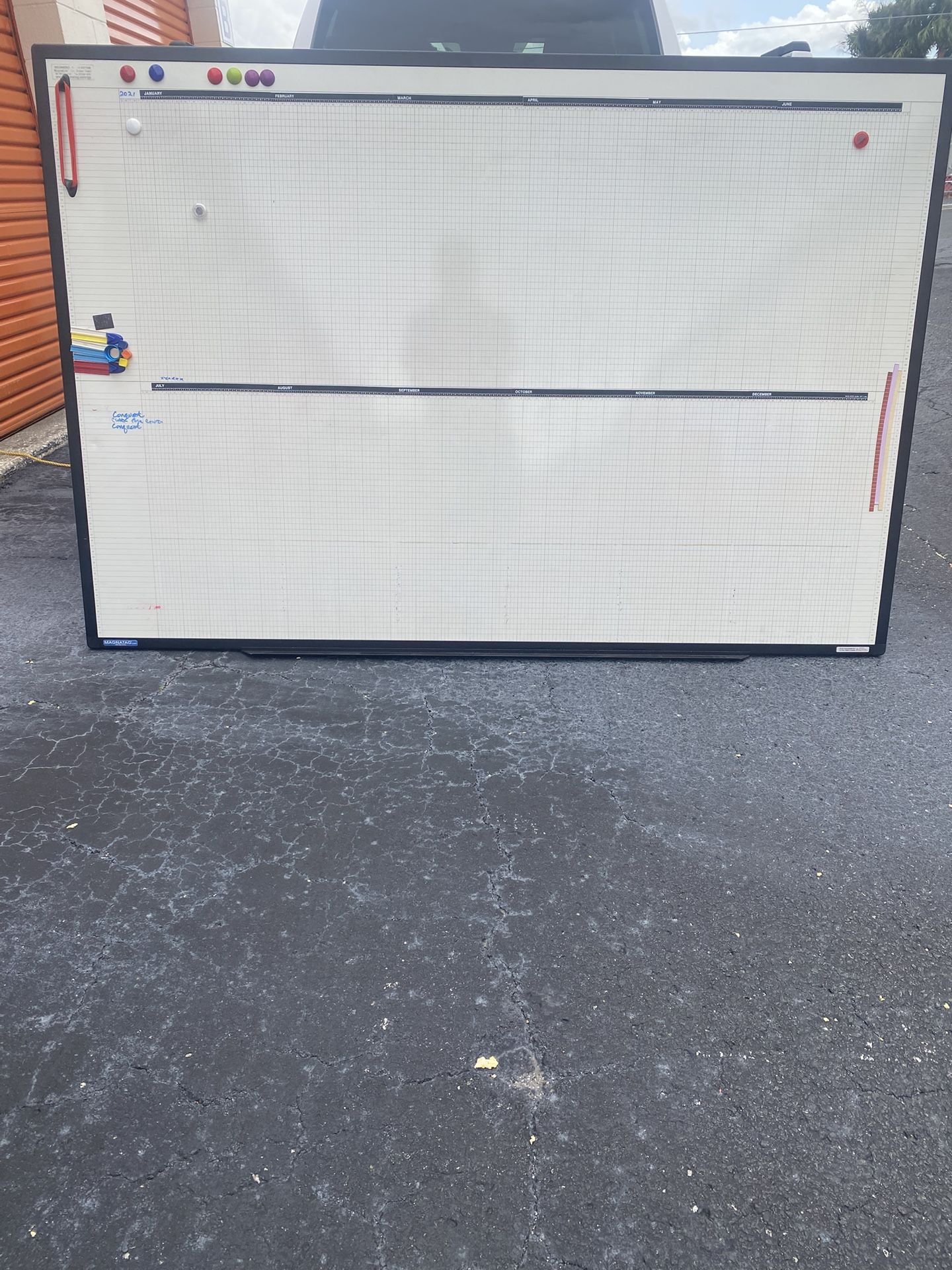 For Sale Magnatag Calendar Grid White Board $200