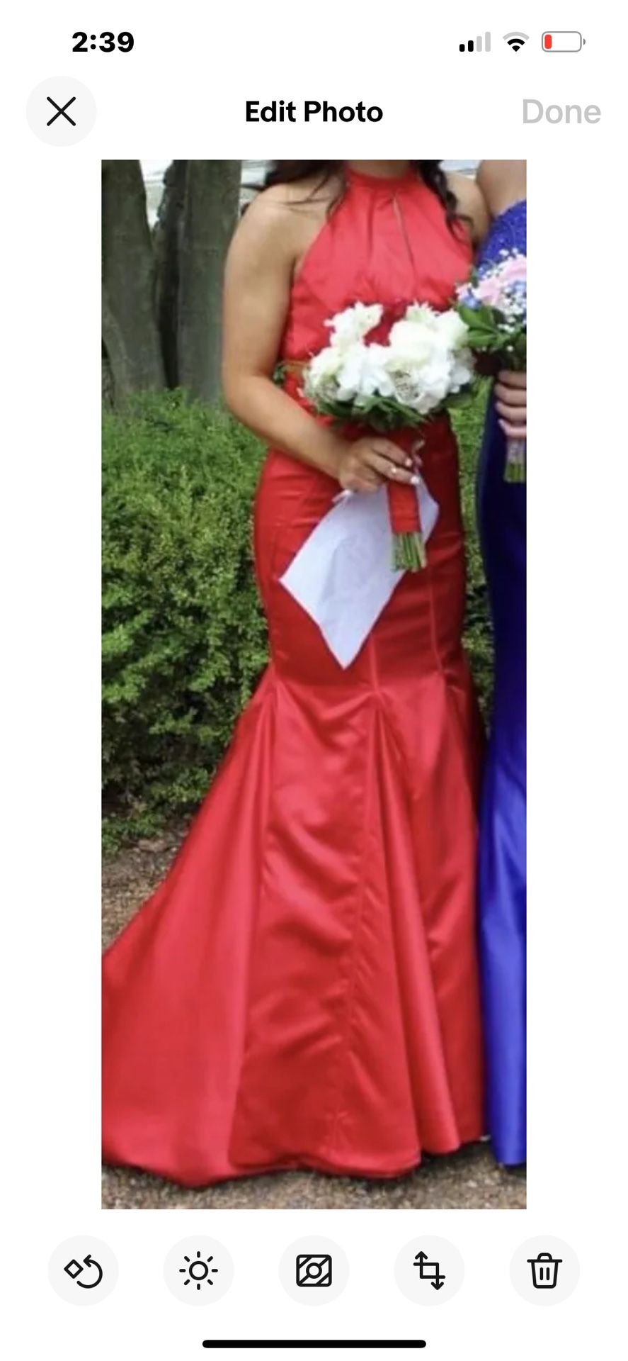 Prom  Wedding Party Dress Red Size 4 Rachel  From New Yer