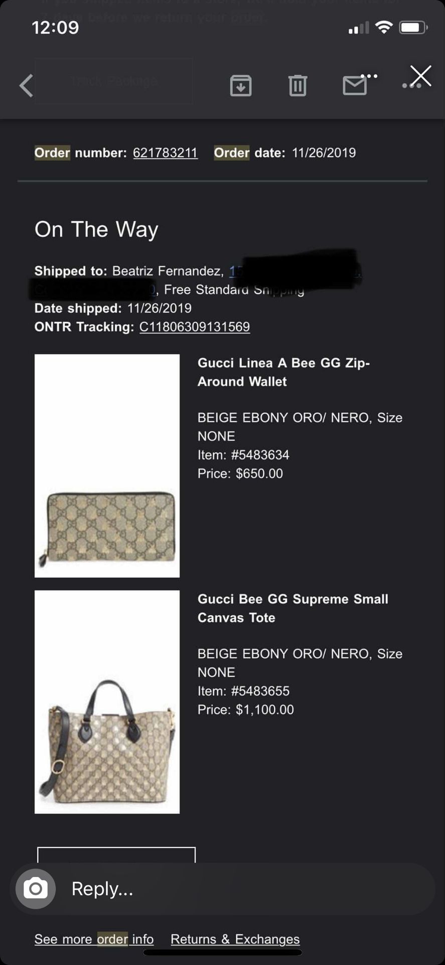 Gucci Bee GG supreme Tote And Wallet 