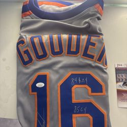 Dwight Gooden Signed New York Mets Jersey – JSA Certified Autograph